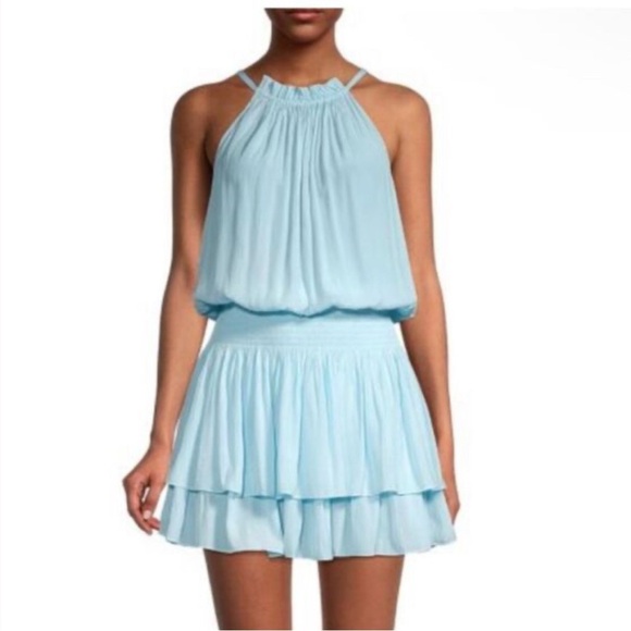 NWT Ramy Brook Macy Dress in Ice Blue - M